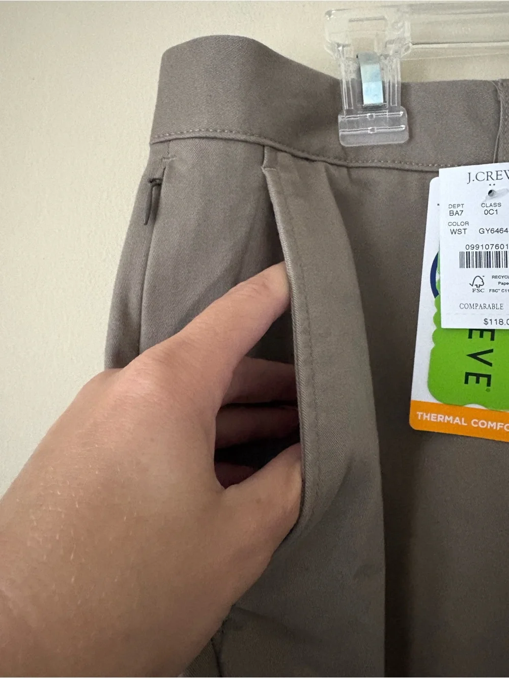J. Crew Flex  Men’s Slim Fit Chinos in Tan Sz. 32*34 New